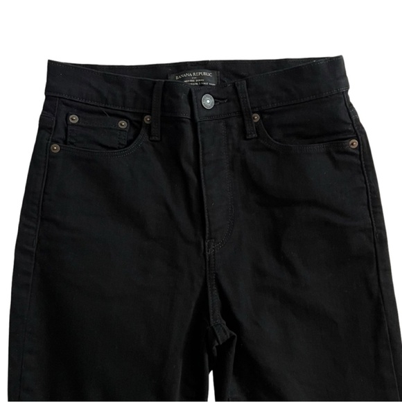 BANANA REPUBLIC - PETITE ULTRA HIGH-RISE SLIM JEAN BLACK SIZE 26/2 - Picture 4 of 4